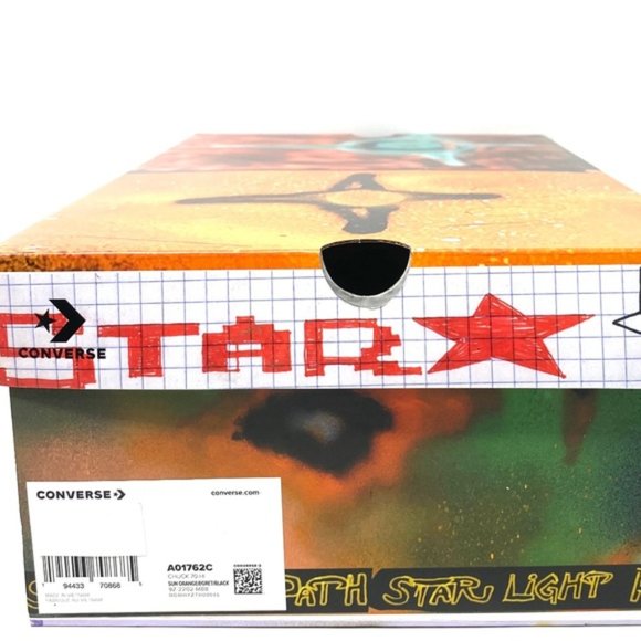 Converse x Come Tees Chuck 70 Shoes Orange Canvas Women Sneakers High A01762C - Picture 2 of 11